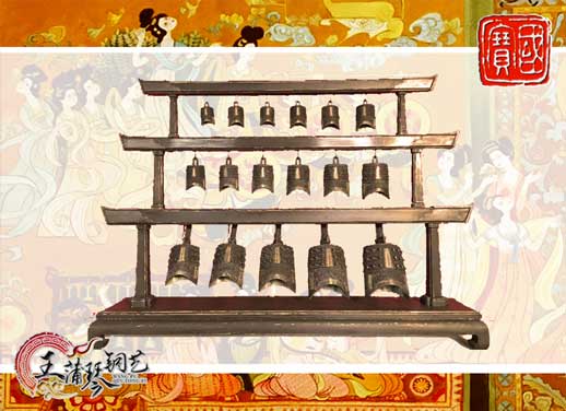 山東客戶定制17件古編鐘，迎賓編鐘古樂