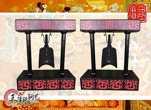 單件編鐘工藝品、外賓禮品、中國(guó)青銅編鐘